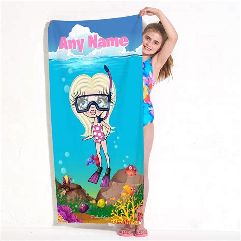 Claireabella Girls Tropical Sunset Beach Towel