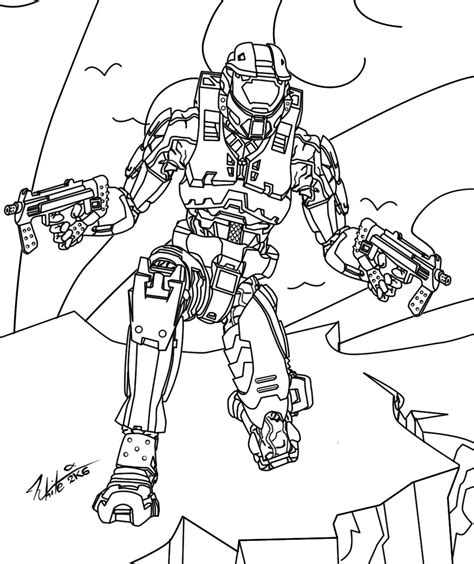 Halo Master Chief Coloring Pages at GetColorings.com | Free printable