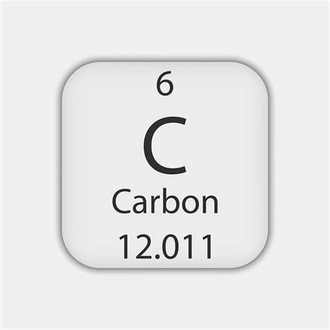 Premium Vector Carbon Symbol Chemical Element Of The Periodic Table