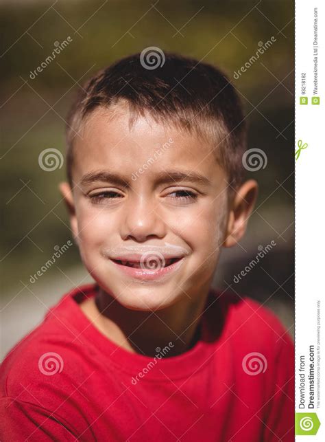Close Up Of Happy Schoolboy Stock Photo Image Of People Premises