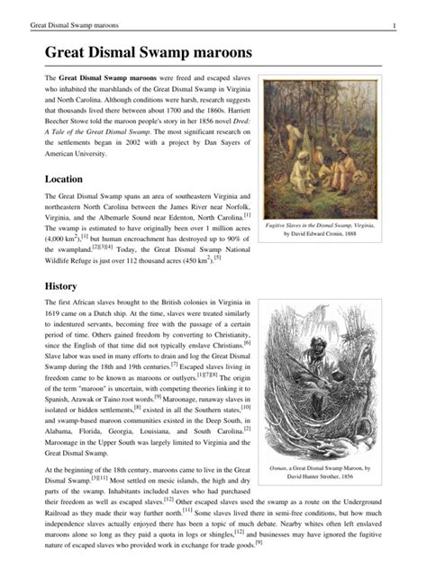 The great dismal swamp is a marshy area in the coastal plain region of southeastern virginia and northeastern north carolina, between norfolk, virginia the maroons of the great dismal swamp. Great Dismal Swamp Maroons | African Diaspora | Crimes ...