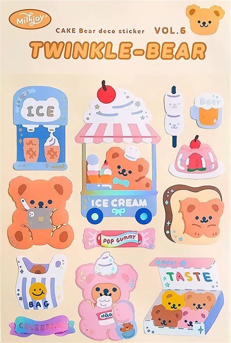 Milkjoy Printable Korean Sticker In 2021 Cute Stickers Korean Milkjoy