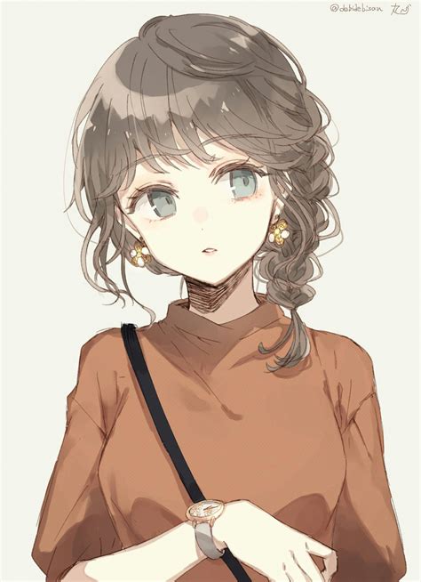 Cute Anime Girl Looking Mean