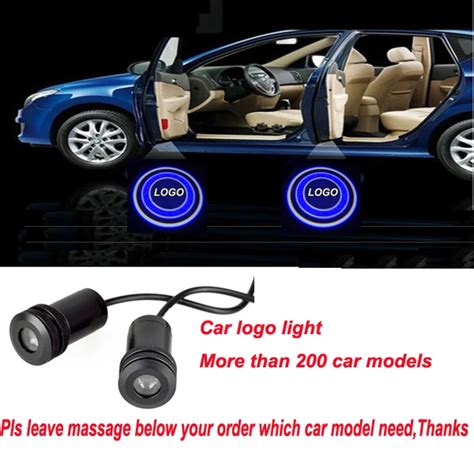 2pcs Door Projector Car Logo Led Light Shadow Ghost Lamp Welcome Laser