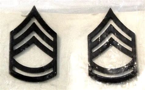 Us Army Sergeant First Class Subdued Rank Insignia Collar Pins Pair 12