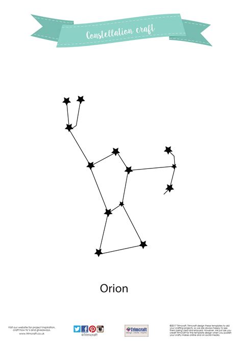 Diy Constellation Craft With Free Printable Template Worksheets For