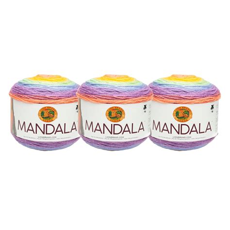 Lion Brand Yarn Mandala Sprite Self Striping Light Acrylic Multi Color