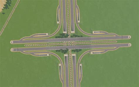 4 Way Rail And 4 Way Highway Interchange Cities Skylines Mod Download