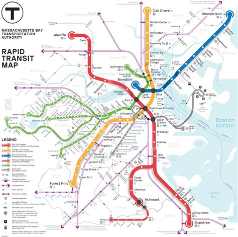 T Red Line Map