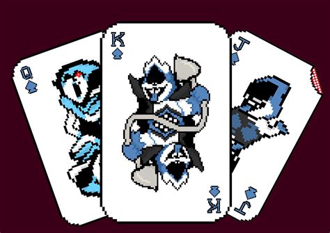 Artstation Characters Of Deltarune As Playing Cards Bad Guys