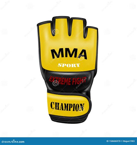 Mixed Martial Arts Gloves In Vectormma Gloves In Vector Stock Vector