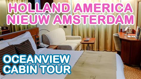 A separate kids menu offers (free of charge) chicken tenders, mac & cheese, peanut butter and jelly, as well as other snacks. Nieuw Amsterdam: Oceanview Cabin Tour (Holland America ...
