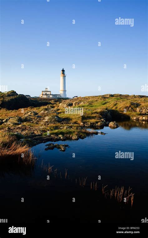View Of Corsewall Lighthouse At Dawn Galloway Peninsula Stock Photo