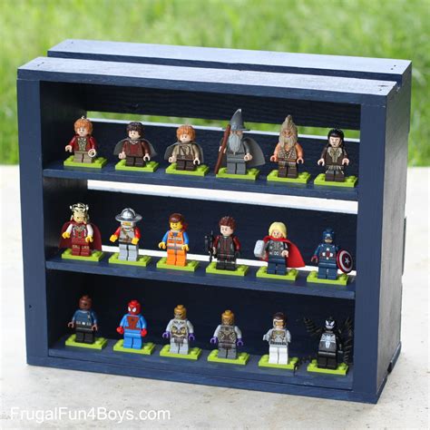 If you have kids then you probably have lego minifigures. DIY Wooden Crate LEGO Minifigure Display - Frugal Fun For Boys and Girls