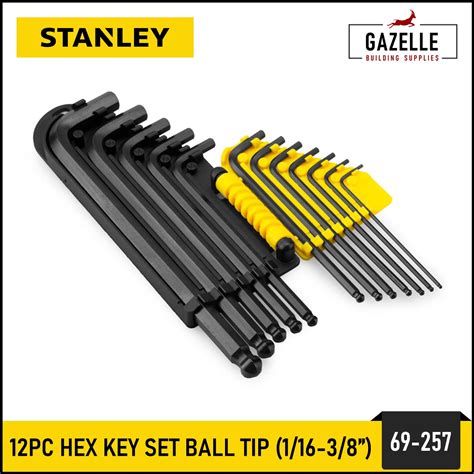 Stanley 12 Pc Hex Key Set With Holder Ball Tip 116 38 69 257 Lazada Ph