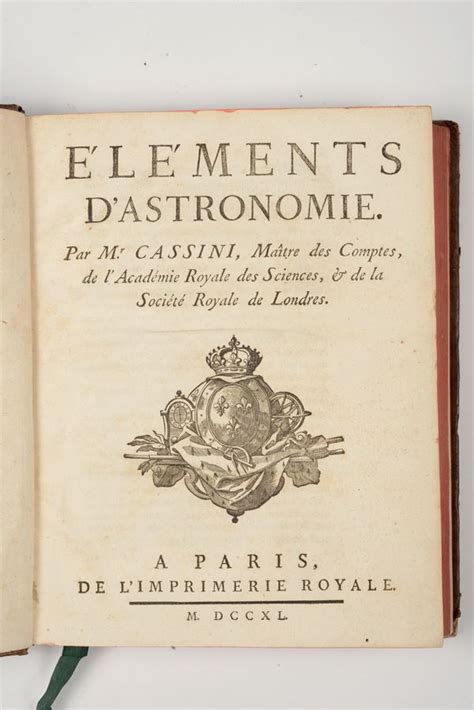 Jacques Cassini Elements Dastronomie Asta Manoscritti E Libri Antichi E Rari Cambi Casa D