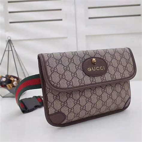 Gucci Womens Neo Vintage Canvas Belt Bag Beige Ville Du Muy