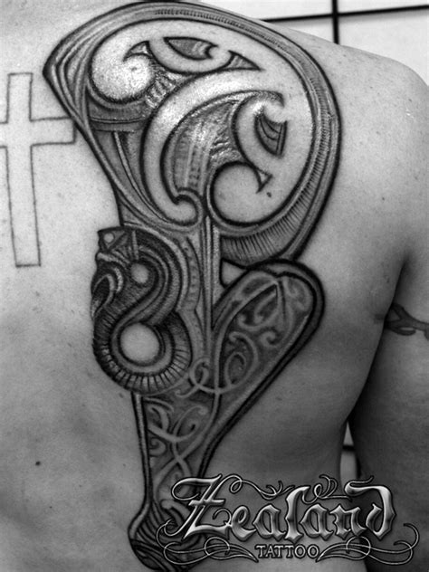Maori Back Patu Tattoo Zealand Tattoo