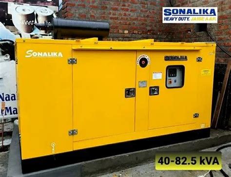 62 5 kva sonalika silent diesel generator 3 phase silent dg sets soundproof generator set