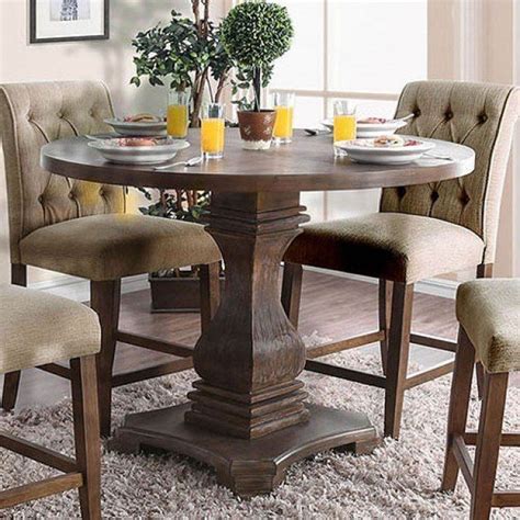 Home improvement reference related to counter height table and chairs oak. Nerissa Counter Height Table (Antique Oak) | Round counter ...