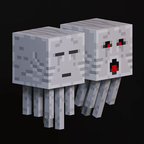 Ghast Mob From Minecraft 3d Model Cgtrader