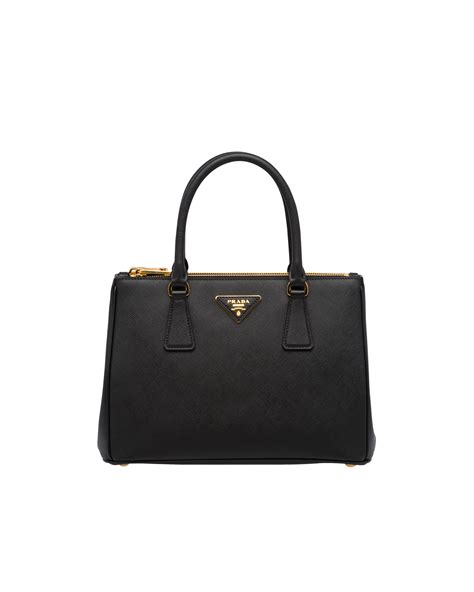 Black Prada Galleria Saffiano Leather Medium Bag Prada