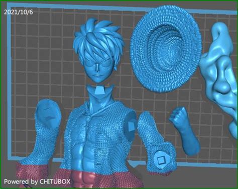 One Piece Monkey D Luffy Statue Stl File For 3d Print