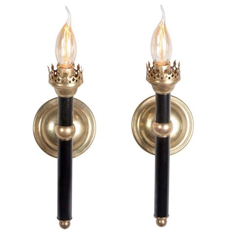 French Torch Sconces Pair From A Unique Collection Of Antique And