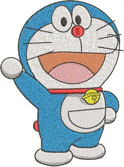 Embroidery File Design Doraemon 2 Sizes Etsy