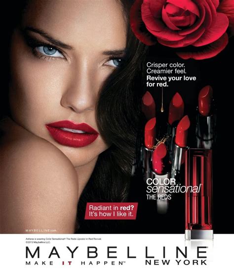 Adriana Lima Maybelline New York Cosmetics Advertisement Photographed