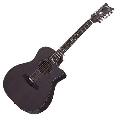 Schecter Orleans Studio 12 String Acoustic Guitar See Thru Black At