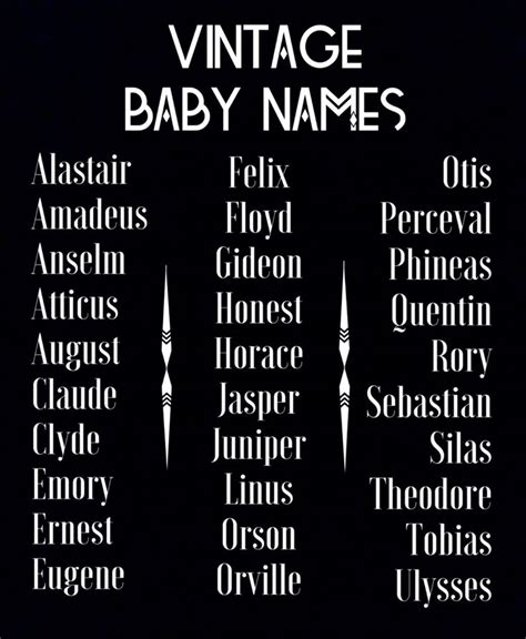 Strong Mysterious Baby Boy Names With A Vintage Feel Vintage Baby