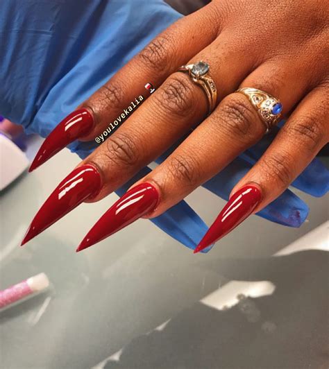 youlovekalia for more pins gorgeous 😙 long red nails gel nails long gorgeous nails pretty