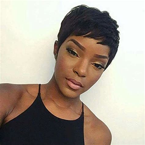 6 Inches Pixie Cut Wig Layered Extra Short Straight Wigs
