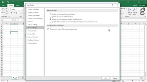 How To Disable Macros In Excel Youtube