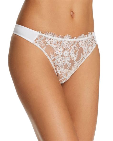 Skarlett Blue Entice Lace Thong In White Lyst