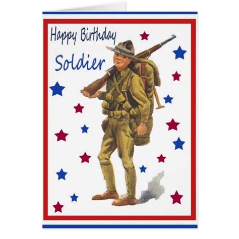 Vintage Military Happy Birthday Card Zazzle