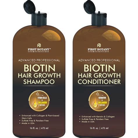 Amazon Com Biotin Hair Growth Shampoo Conditioner An Anti Hair Loss