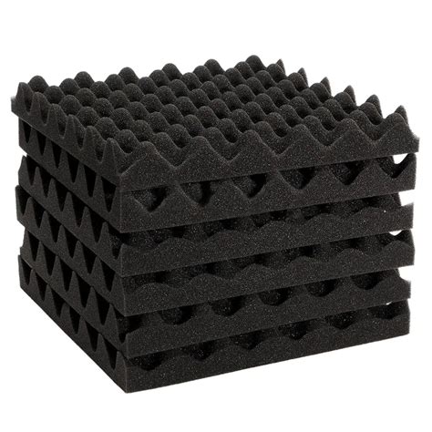 6pcs 30x30x4cm Soundproofing Acoustic Foam Tiles Noise Sound Absorbing