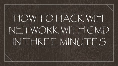 How To Hack Wifi Network With Cmd In Three Minutes 🥺 Youtube