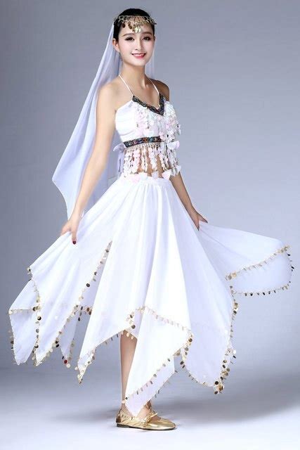 Buy Women Sequin Belly Dance Costume Top Skirt Women
