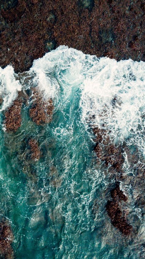 Sea Surf Shore Wallpaper 1440x2560