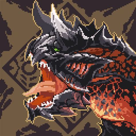Glavenus Pixel Art | Monster Hunter in 2021 | Monster hunter art