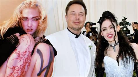 Elon Musks Baby Mama Grimes Shares Her ‘alien Scar Chest Tattoos
