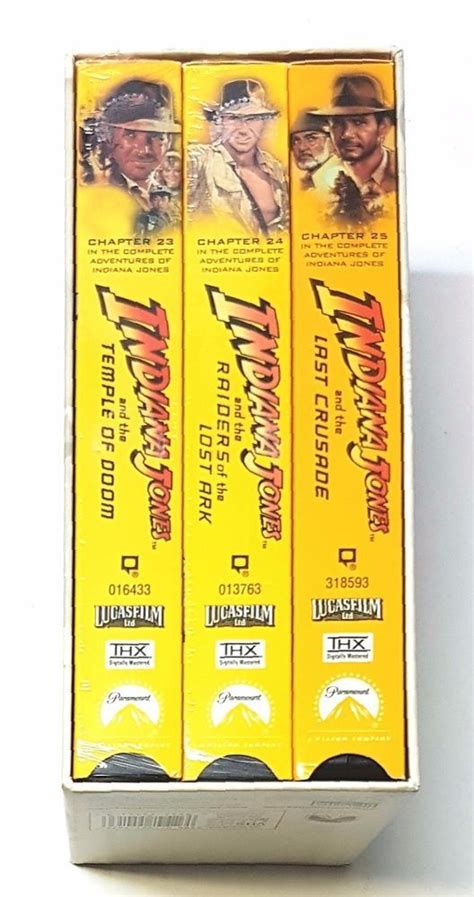 The Adventures Of Indiana Jones VHS 3 Tape Set Raiders Of The Lost Ark