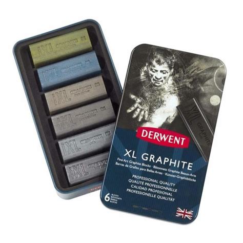 Shop Derwent XL Graphite Blocks Tin Of 6 Australia Art Supplies Articci