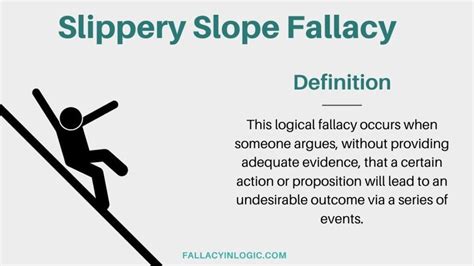 what is the slippery slope fallacy definition and examples fallacy in logic