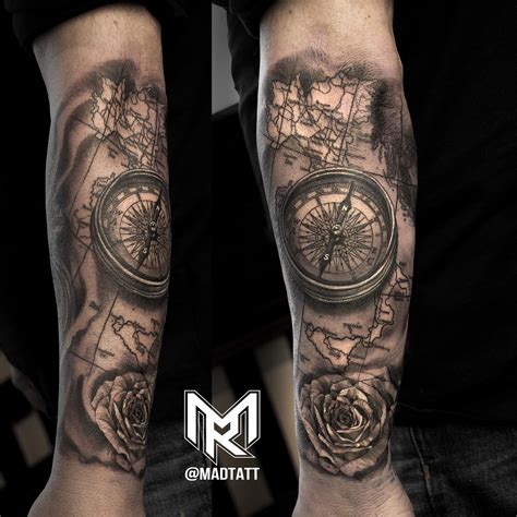 Compass And Italy Map Map Tattoos Sleeve Tattoos Compass Tattoos Arm