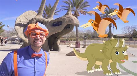 Blippi Dinosaur Surprise Egg Hunt Dinosaurs For Kids Youtube