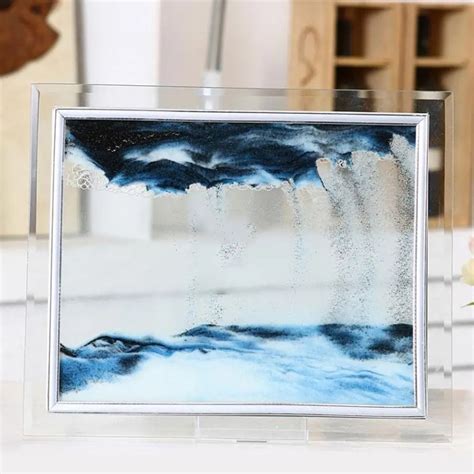 Moving Sand Art Deep Sea Sandscapes Glass Pictures Frame Modern Depot